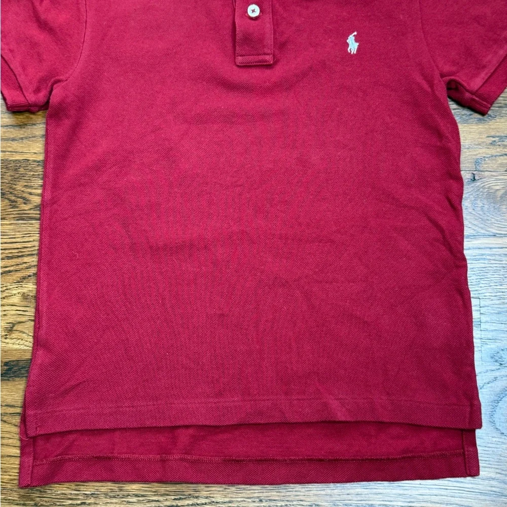 Polo by Ralph Lauren Boys Maroon/ Burgundy Pique Polo Shirt Size 6